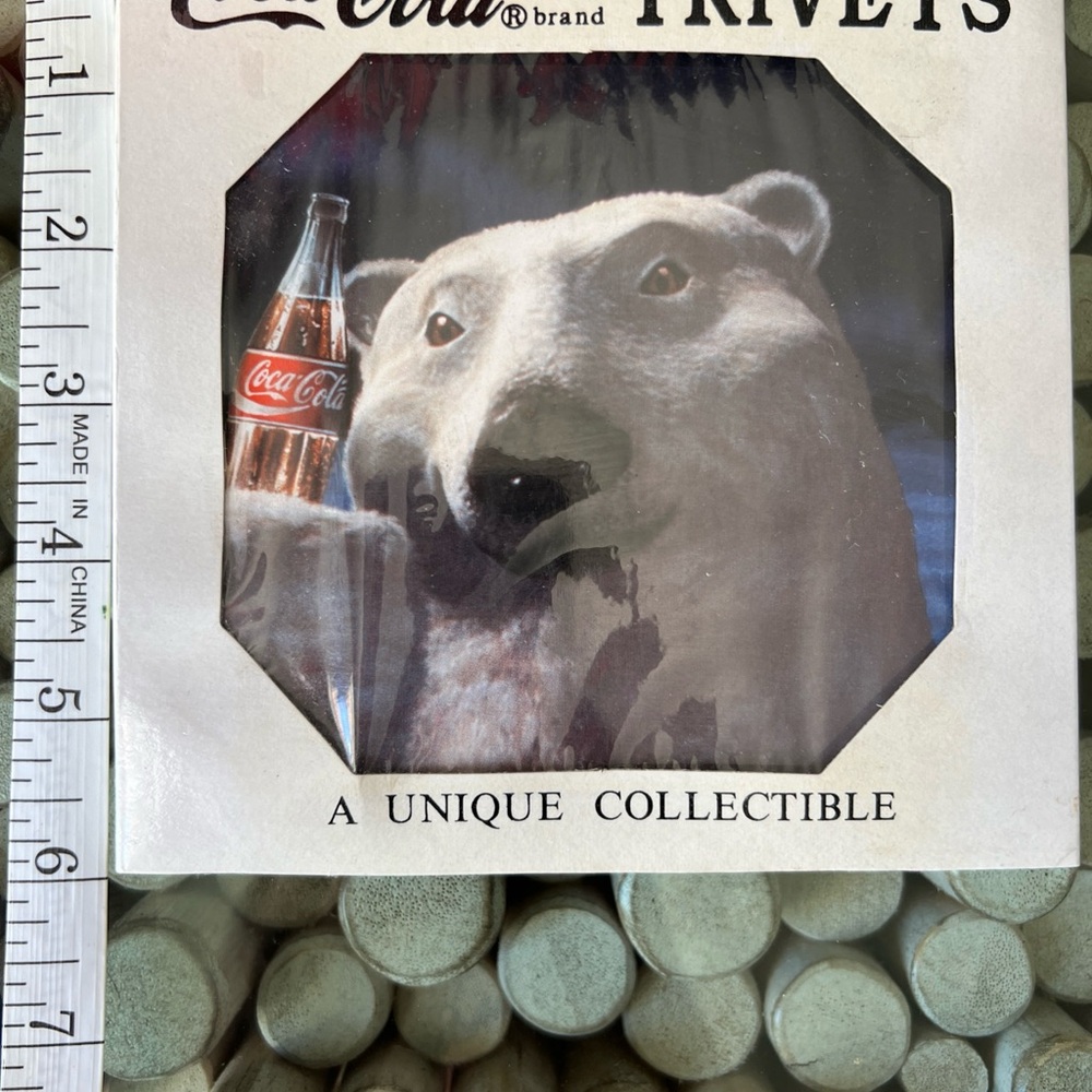 Coca Cola Polar Bear Trivet with Red and White Accents